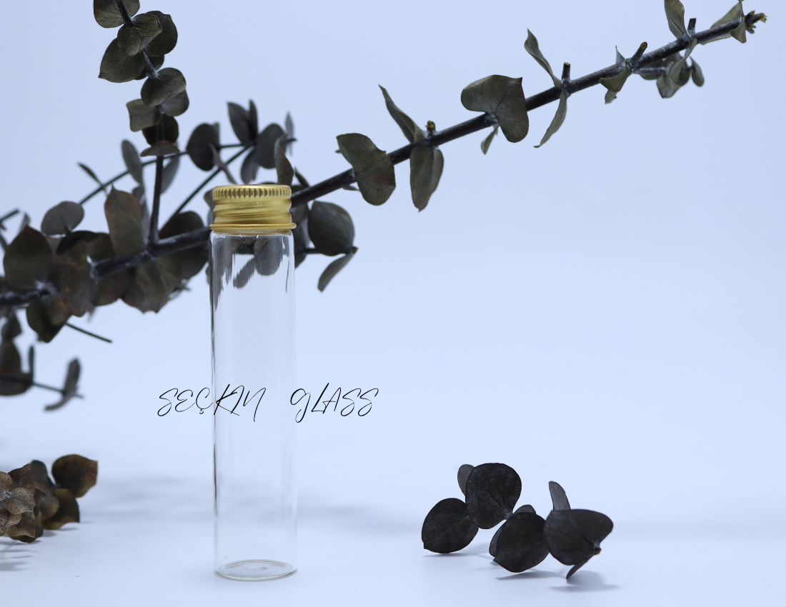 Metal Kapaklı Tüp Şişe10 cm